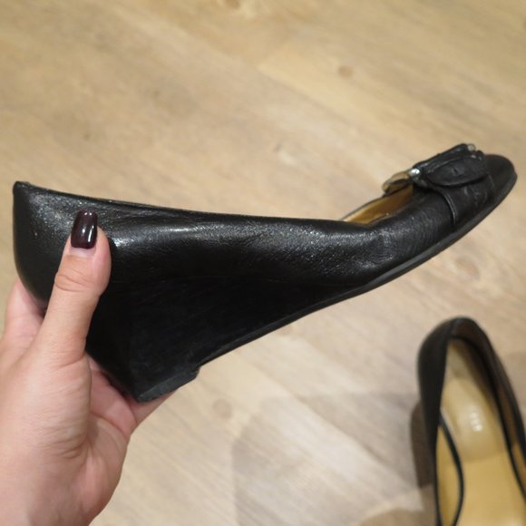 Black Nine West Wedges Size 7.5 - Picture 4 of 10